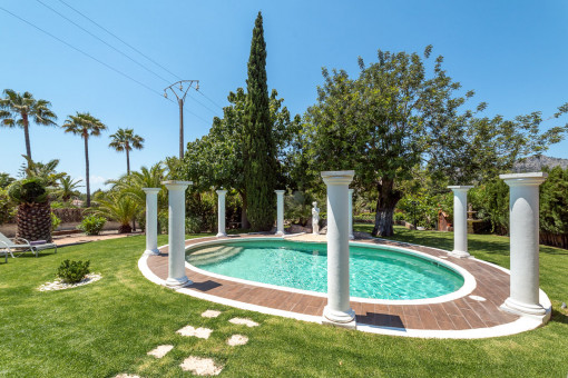 Mediterranean pool area