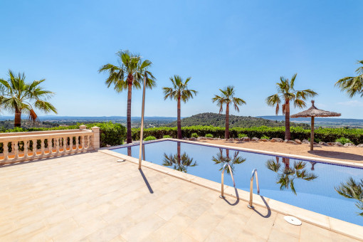 Pool area with beautiful sweeping views