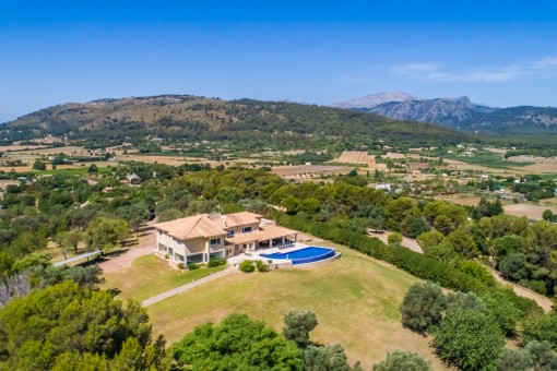 Bird's eye view of the finca