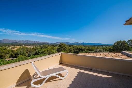 Roof terrace with panoramic sea views