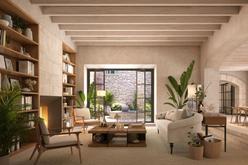 Living area with patio access