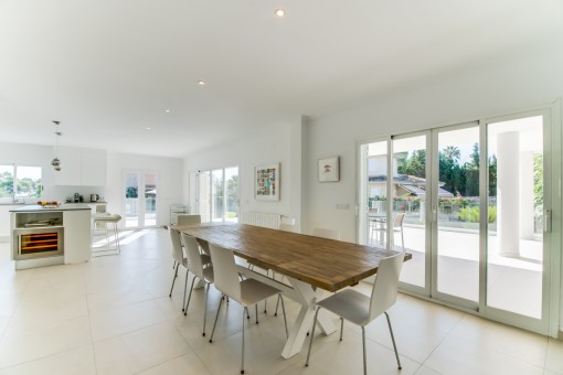 View of the dining area