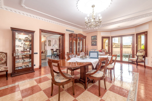 Traditional dining area