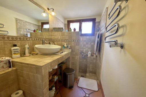 One of 2 bathrooms