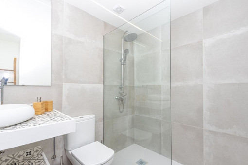 Modern shower bathroom