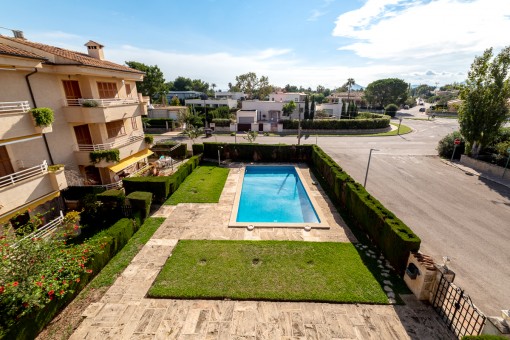 View to the communal pool
