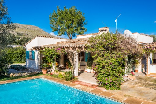 Idyllic pool and bbq terrace