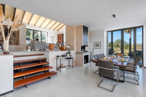 View to the living area