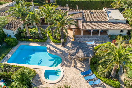The finca from a birds-eye view