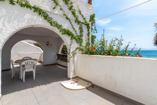 Separate terrace with dining area