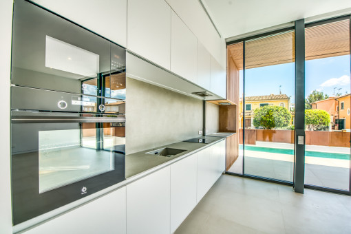 Modern, open kitchen
