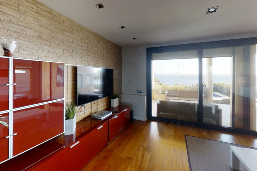 Living room with access to the terrace