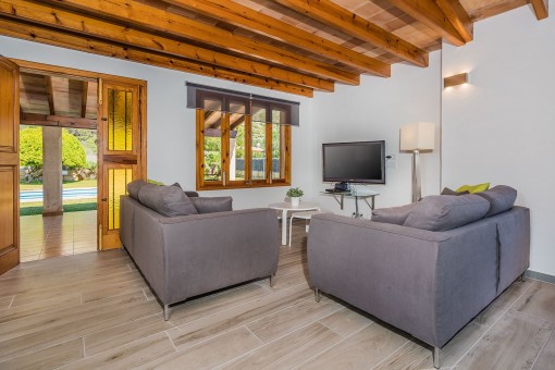 Living area with terrace access