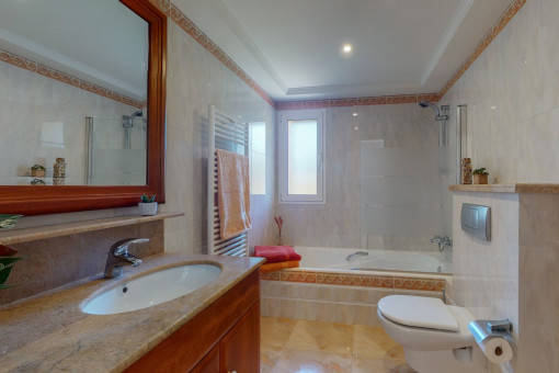 One of 2 bathrooms