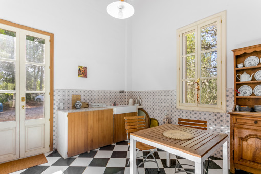 Lovely kitchen with tiled floor