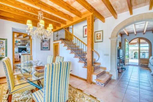 Dining area and staircase