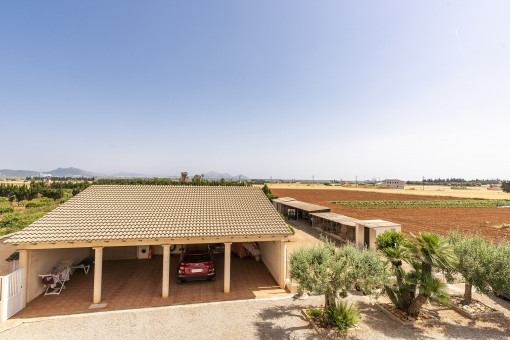 View to the carport