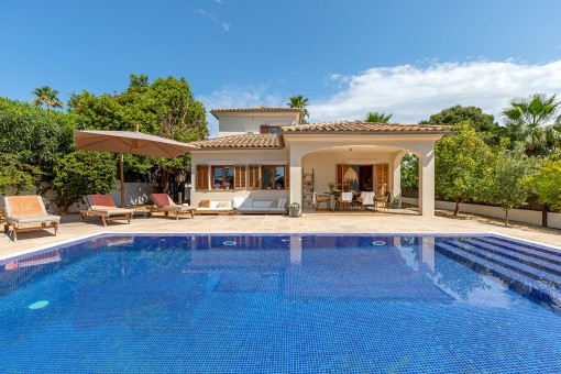 Inviting pool area of the villa