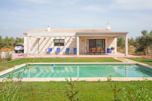 Mediterranean-style,natural stone Finca being constructed near to Can Picafort