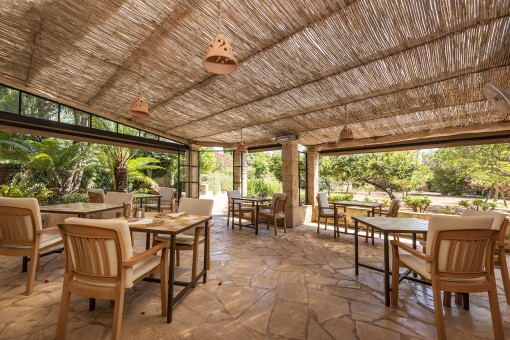 Terrace with garden views