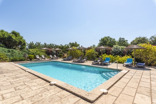 Inviting pool area