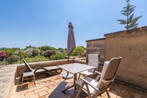 Terrace with garden views