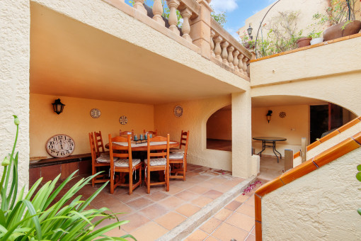 Outdoor dining area