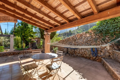 Spacious covered terrace