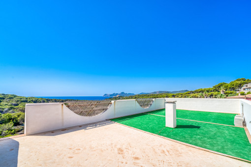 The rooftop terrace offers potential for custom design...