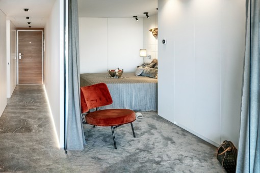 View to the bedroom and corridor