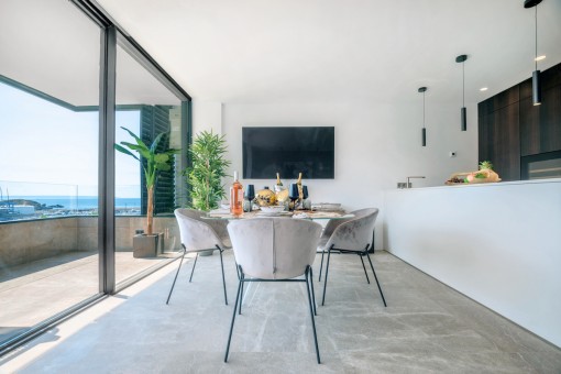 Modern dining area