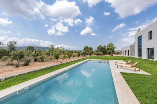 Sunny pool area