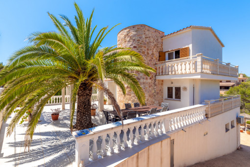 Large rear terrace of the house