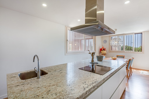 Modern kitchen with cooking island