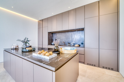 Fully equipped modern kitchen