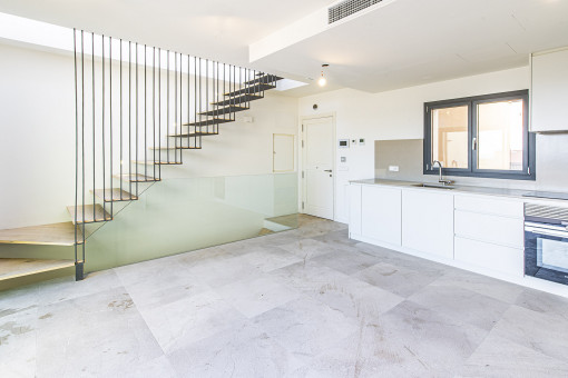 Modern open plan kitchen