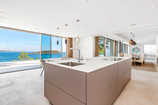 Modern kitchen with cooking island