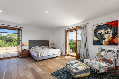 Bedroom with roof terrace