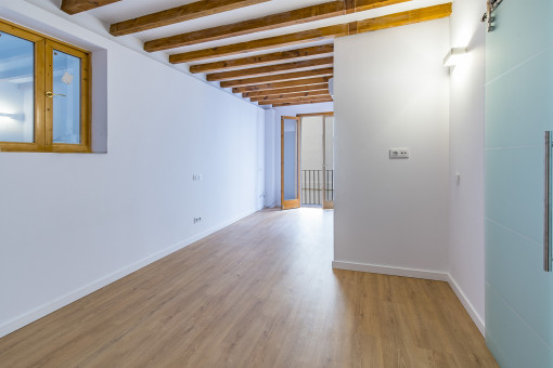 Living area with french balcony