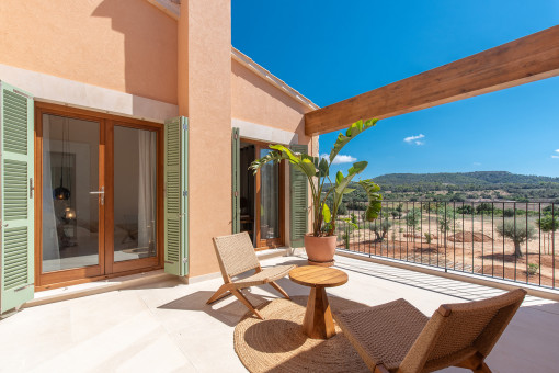 Terrace with far reaching views