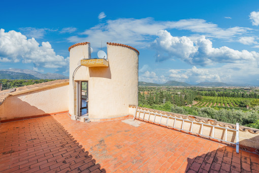 Roof terrace with sweeping views