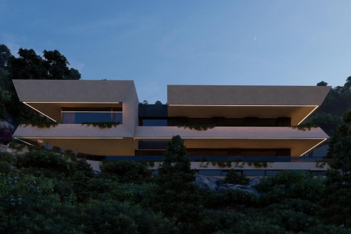 The villa by night