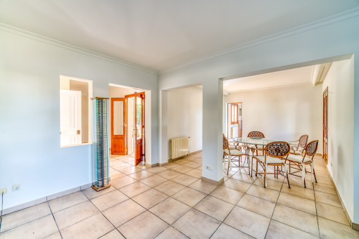 Large living and dining area