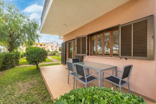Terrace and garden area