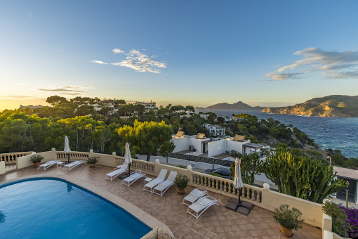 View over the pool