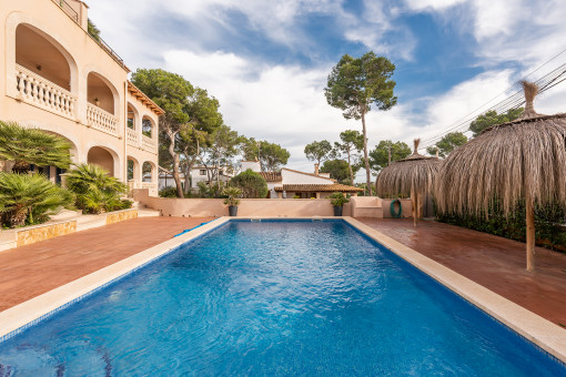 View of the pool area