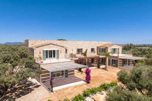 Newly built finca with natural stone