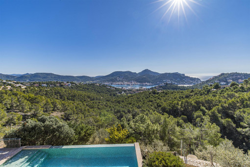 Splendid sea view of the villa