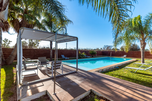 Sunny pool area