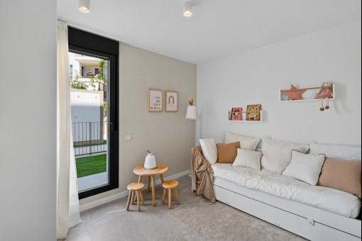One of the three bedrooms